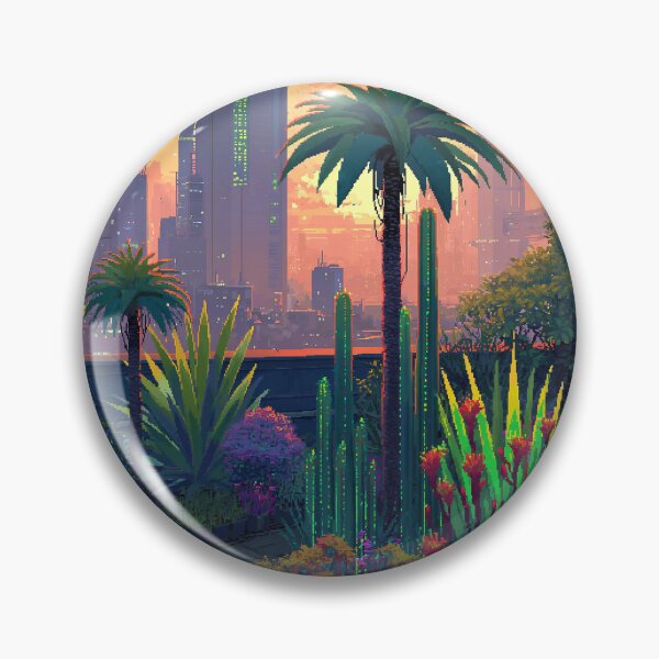 Item preview, Cyberpunk Sunset Desert Garden Oasis designed and sold by Visual Foundry.