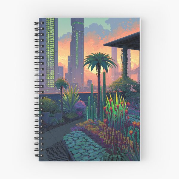 Item preview, Cyberpunk Sunset Desert Garden Oasis designed and sold by Visual Foundry.