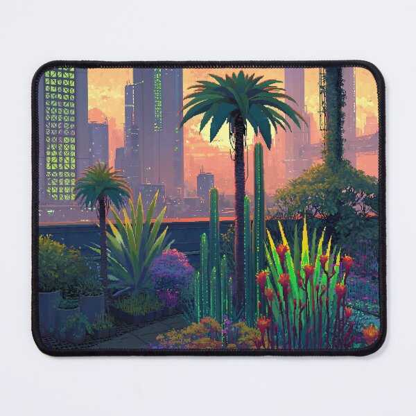 Item preview, Cyberpunk Sunset Desert Garden Oasis designed and sold by Visual Foundry.