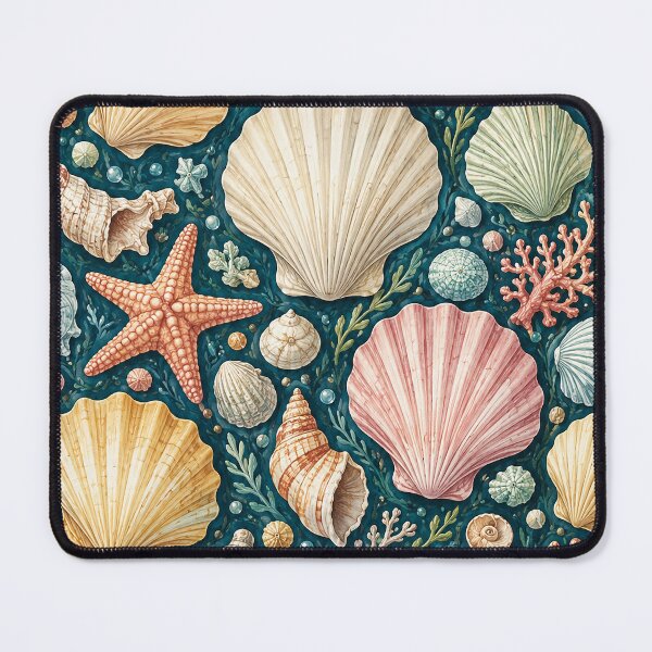 Item preview, Coastal Seashell Pattern designed and sold by Lizetteh.