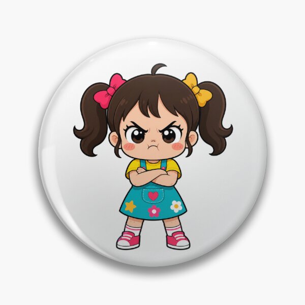 Item preview, Pouting Angry Girl with Folded Arms designed and sold by LevelUpReads.