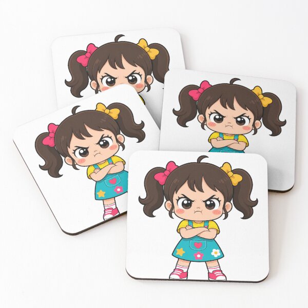 Item preview, Pouting Angry Girl with Folded Arms designed and sold by LevelUpReads.