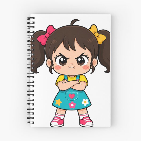 Item preview, Pouting Angry Girl with Folded Arms designed and sold by LevelUpReads.