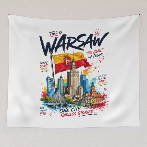 Item preview, Warsaw – The Heart of Poland designed and sold by Countries&Cities Shop.