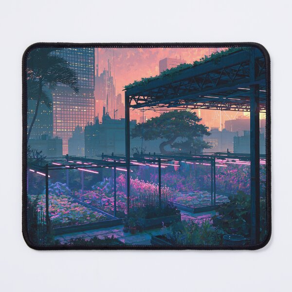 Item preview, Neon Rooftop Garden at Sunset designed and sold by Visual Foundry.