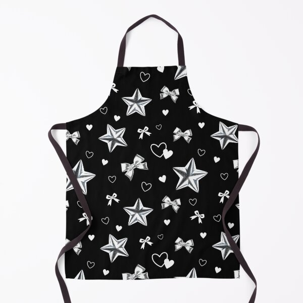 Item preview, Dark Cyber Y2K Metallic Star Ribbon Repeating Pattern designed and sold by LoviqueLab.