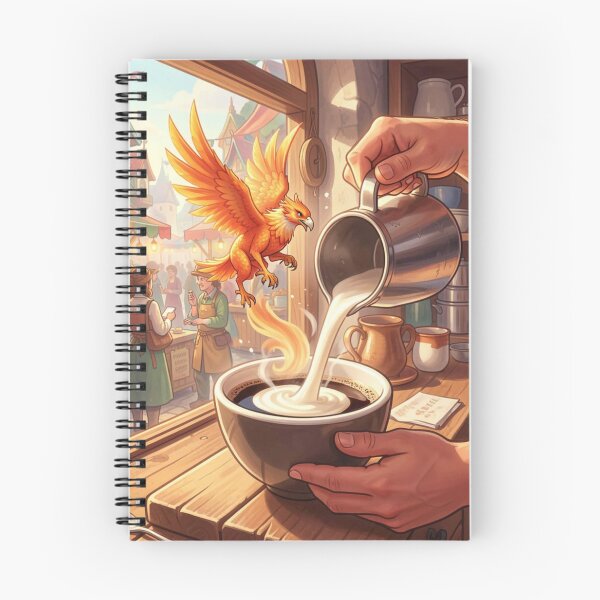 Item preview, Phoenix Coffee Moment – Magical café charm blending everyday life, warmth, and fantastic energy designed and sold by FotoworldEdel.