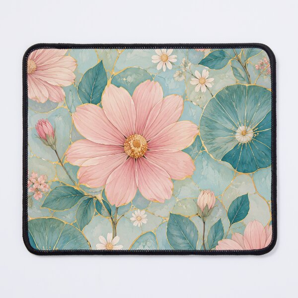 Item preview, Pink Cosmos Lily Pad Pattern designed and sold by Lizetteh.