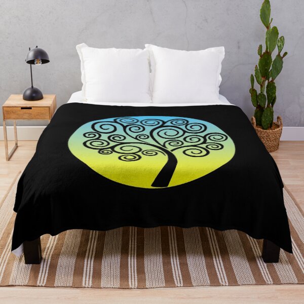 Item preview, Blue and yellow spiral tree of life designed and sold by Lagueny.