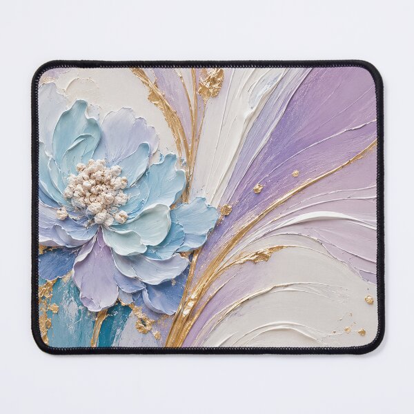 Item preview, Abstract Lavender Flower Gold Leaf Painting designed and sold by Lizetteh.