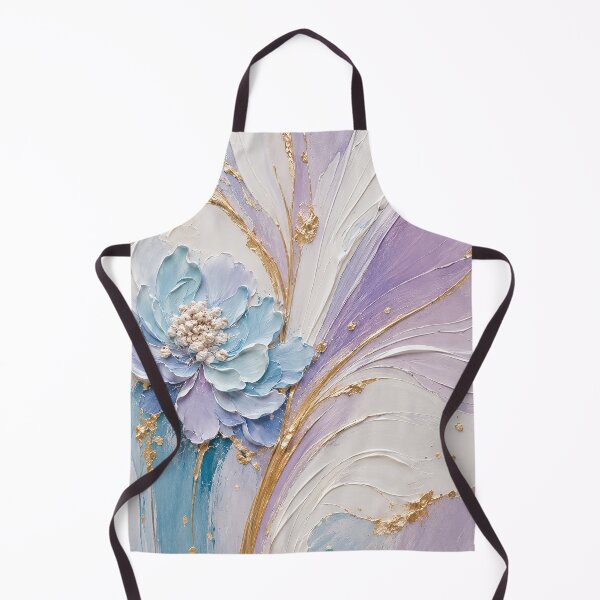 Item preview, Abstract Lavender Flower Gold Leaf Painting designed and sold by Lizetteh.