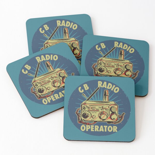 Item preview, CB Radio Operator Vintage Retro Badge T-Shirt Print designed and sold by Scorpion Creative.