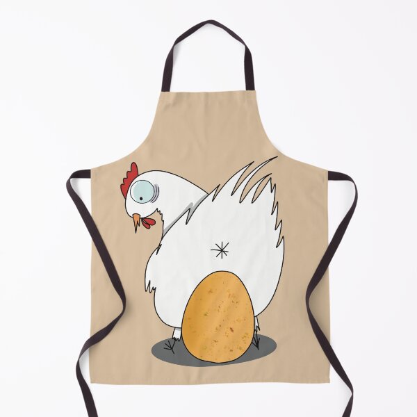 Item preview, Funny Chicken Laying Egg Cartoon designed and sold by Becky-Poppins.