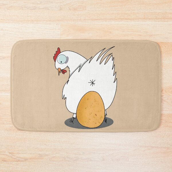 Item preview, Funny Chicken Laying Egg Cartoon designed and sold by Becky-Poppins.
