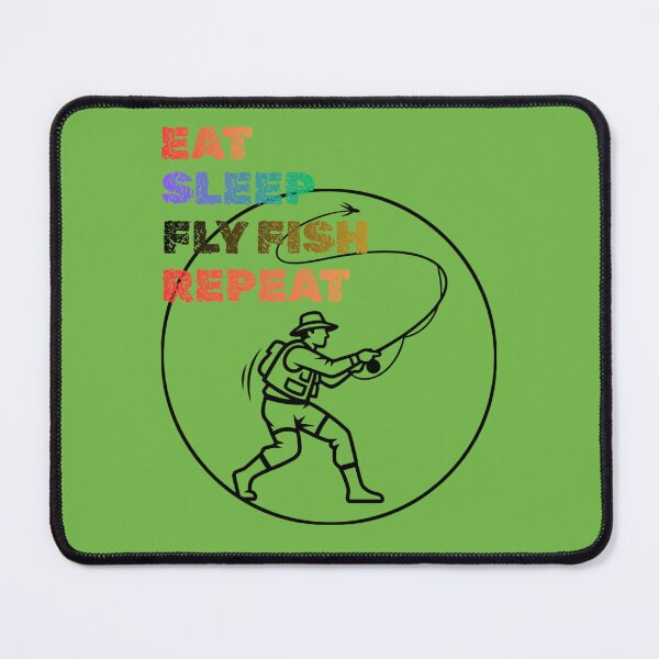 Item preview, Eat Sleep Fly Fish Repeat Funny Tee For Anglers designed and sold by WearFine.