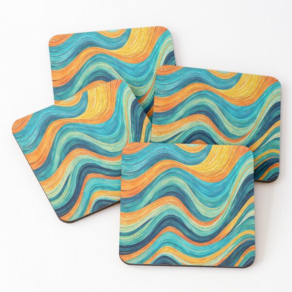 Item preview, Colored Wavy Lines Pattern designed and sold by Jeallan Designs.