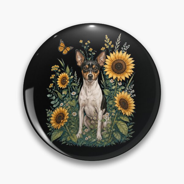 Artikelvorschau, Toy Fox Terrier mit Sonnenblume Cottagecore-Kunst Hundebesitzer entworfen und verkauft von TerryConnells.