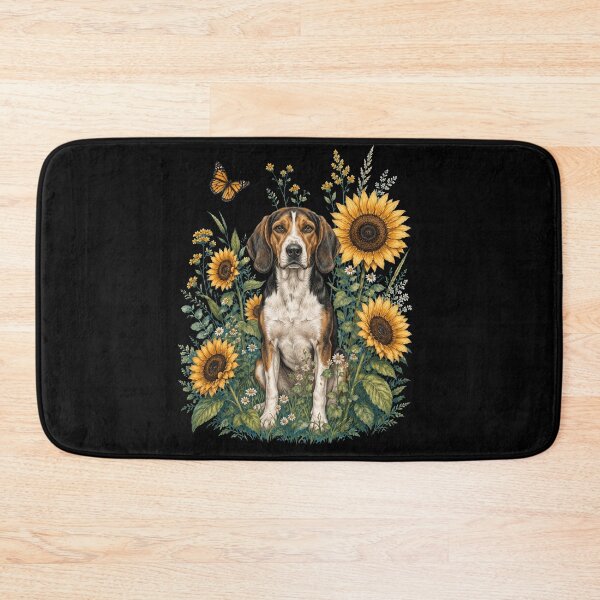 Item preview, Treeing Walker Coonhound With Sunflower Cottagecore Art Dog Owner designed and sold by TerryConnells.