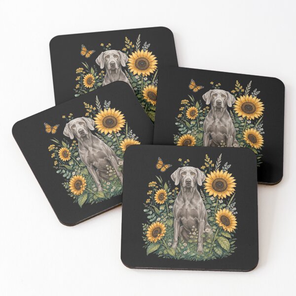 Item preview, Weimaraner With Sunflower Cottagecore Art Dog Owner designed and sold by TerryConnells.