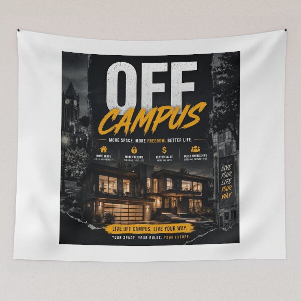 Item preview, Off Campus Living – Modern Student Lifestyle designed and sold by Dusk & Dawn Apparel.