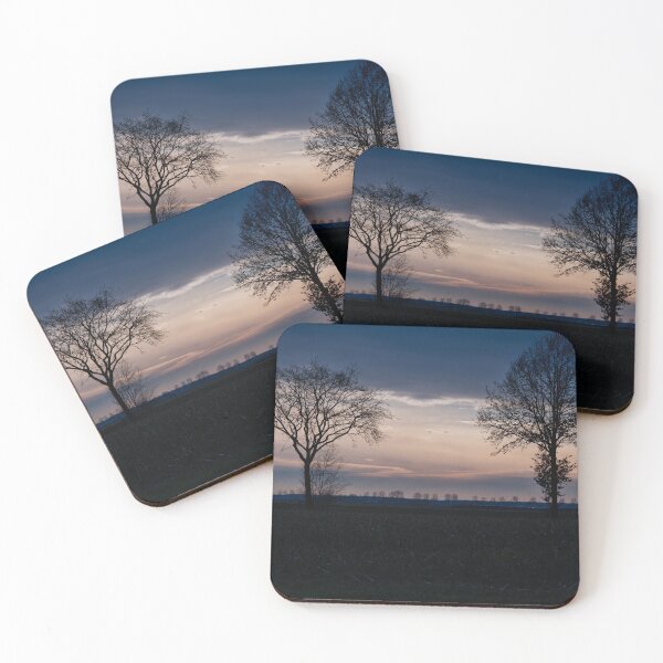 Item preview, Two Trees Standing Tall in Evening Twilight designed and sold by ShotsbyDesiree.