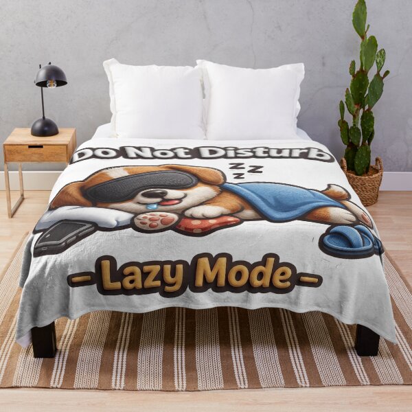 Item preview, Do Not Disturb Lazy Mode Sleeping Dog Funny Gift designed and sold by CrystalMineArts.