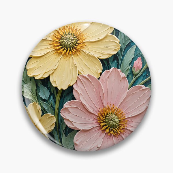 Artikelvorschau, Impasto-Kosmeenblume, strukturierte Malerei entworfen und verkauft von Lizetteh.