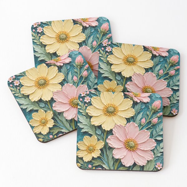 Item preview, Impasto Cosmos Flower Textured Painting designed and sold by Lizetteh.