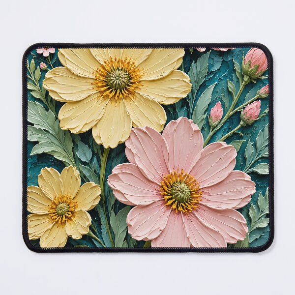 Item preview, Impasto Cosmos Flower Textured Painting designed and sold by Lizetteh.