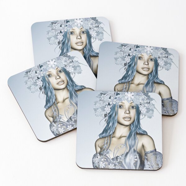 Item preview, Blue Snow Maiden Winter Fantasy Portrait designed and sold by Vac1.