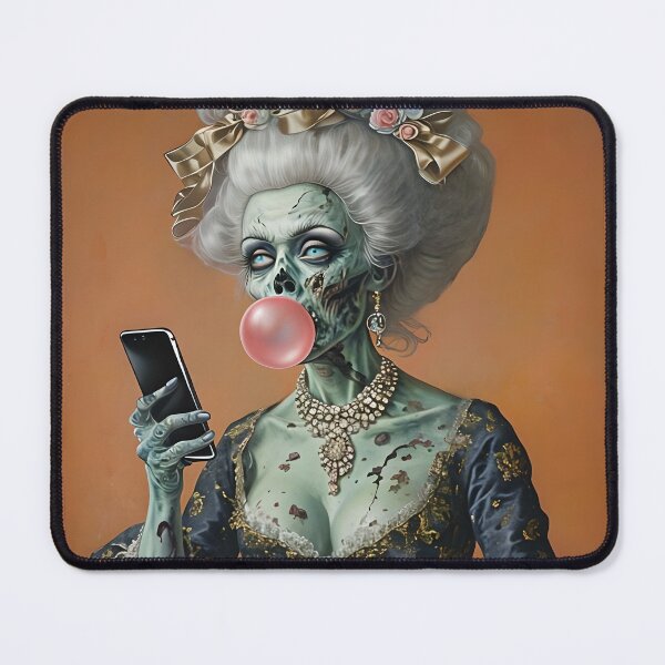 Item preview, Zombie In Baroque Dress Holding Smartphone designed and sold by NightTimeJ.