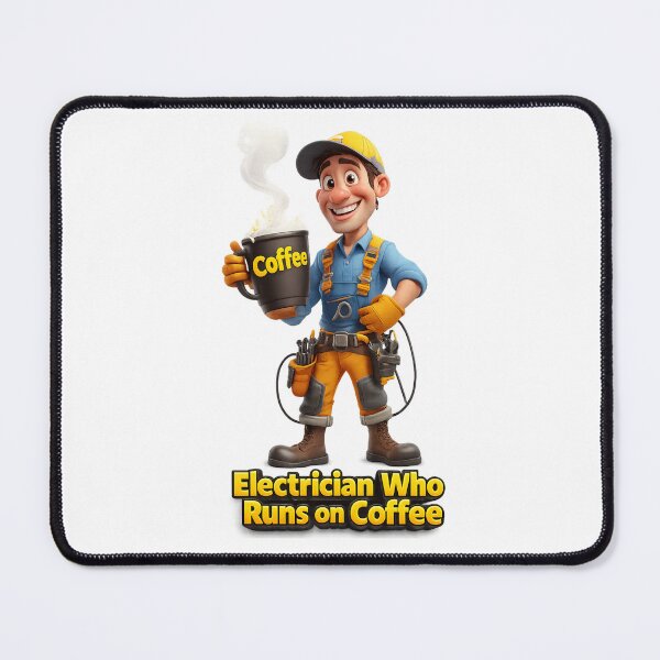Item preview, Funny Electrician Who Runs on Coffee Design designed and sold by AleksKos.