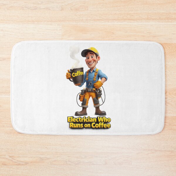 Item preview, Funny Electrician Who Runs on Coffee Design designed and sold by AleksKos.