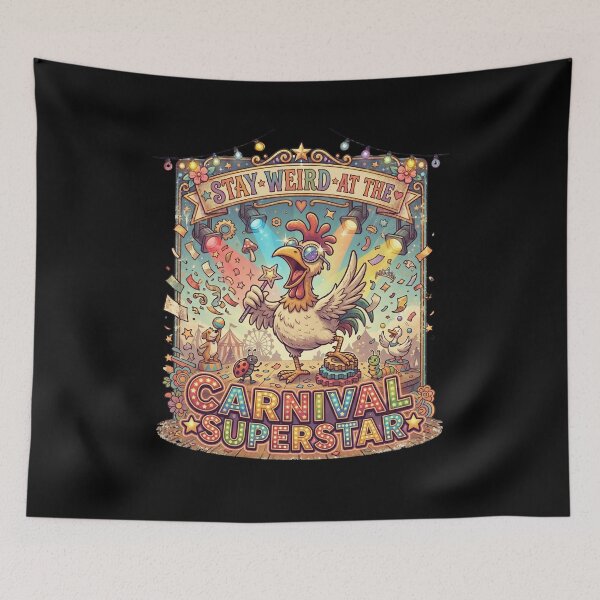 Item preview, Funny Carnival Chicken Superstar Silly Animal Festival Humor Gift designed and sold by Im-Ara.