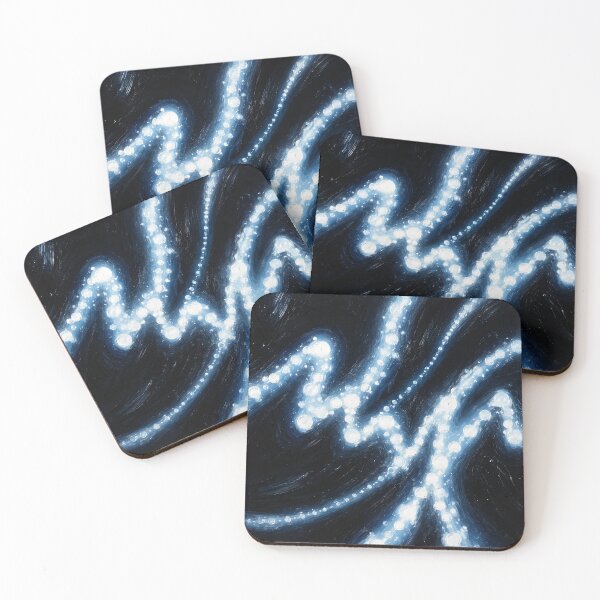 Item preview, Abstract Bioluminescent Waves designed and sold by Lizetteh.