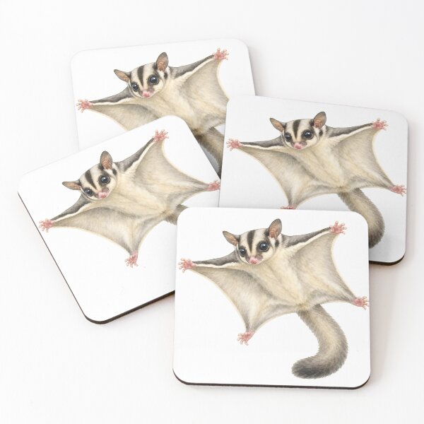Item preview, Gliding Sugar Glider Wildlife Illustration designed and sold by Jaruart.