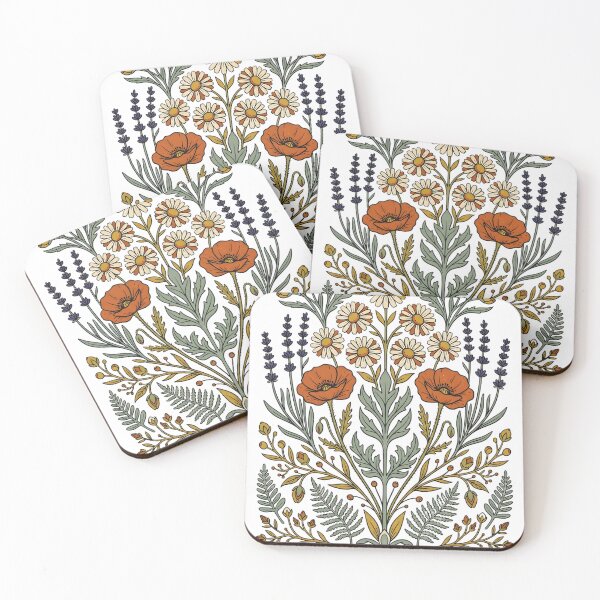 Item preview, Wildflower Field | Retro 70s Botanical Print & Boho Art designed and sold by OVERRIDESTUDIOS.