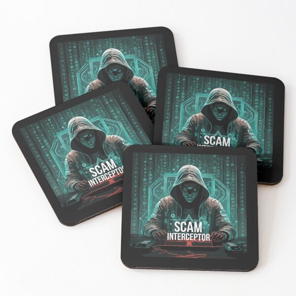 Item preview, Scam Interceptor Cyber Hacker Digital Art T-Shirt Print designed and sold by Scorpion Creative.