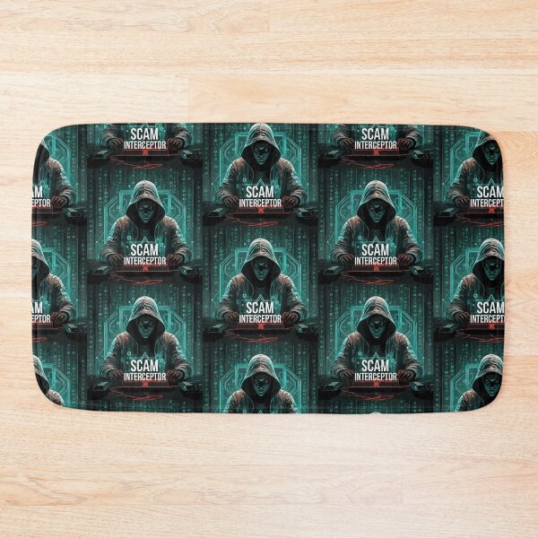 Item preview, Scam Interceptor Cyber Hacker Digital Art T-Shirt Print designed and sold by Scorpion Creative.