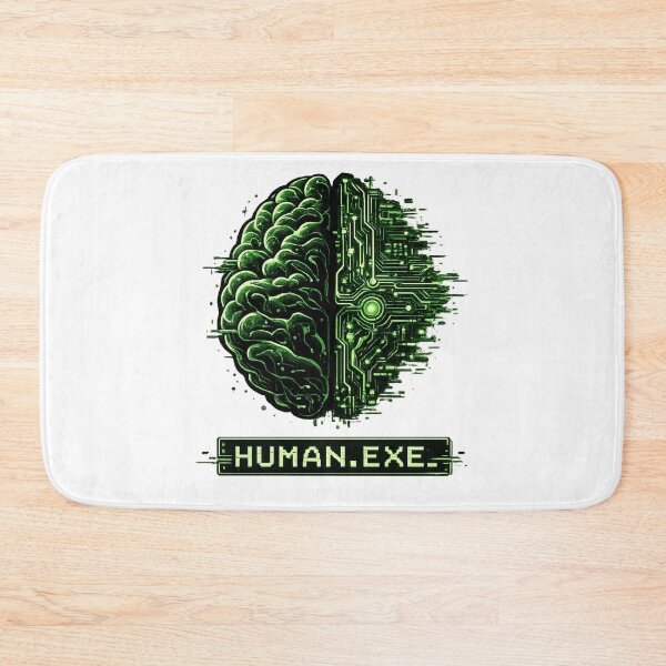 Item preview, Human.exe Cyberpunk AI Brain Circuit Board Neon Green Tech Geek Graphic designed and sold by HobsS.