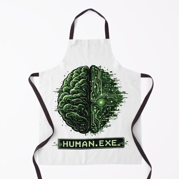 Item preview, Human.exe Cyberpunk AI Brain Circuit Board Neon Green Tech Geek Graphic designed and sold by HobsS.