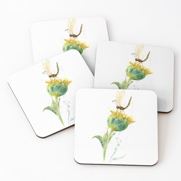Item preview, dragonfly and flower designed and sold by PaintsPassion.
