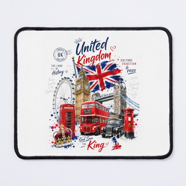 Item preview, United Kingdom – Land of History, Pride & Culture designed and sold by Countries&Cities Shop.