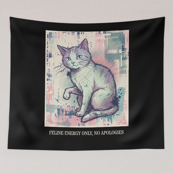 Item preview, Feline Energy Only No Apologies  designed and sold by The Quiet Thicket.