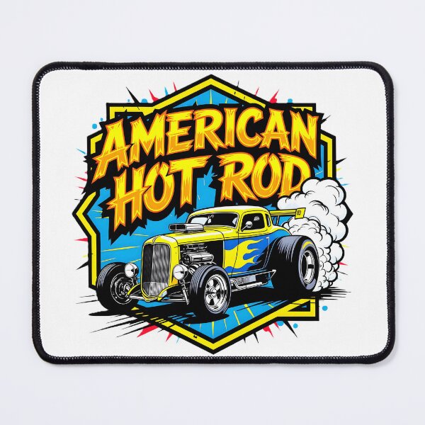Item preview, Yellow American Hot Rod Dragster Burnout Art designed and sold by rgagliardi2017.