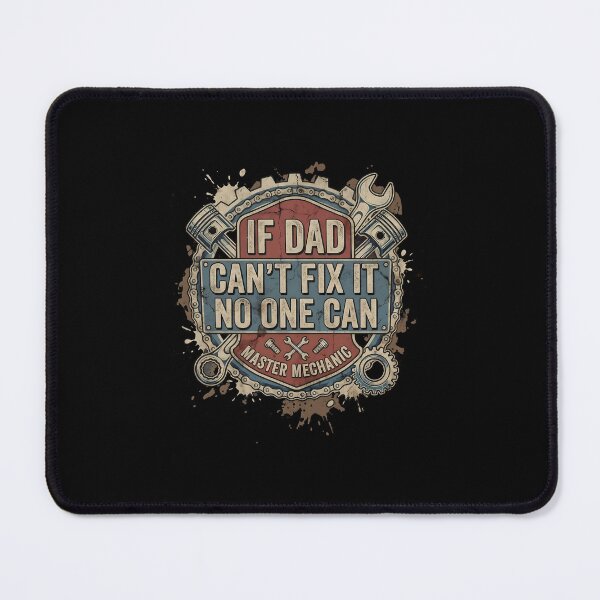 Item preview, If Dad Can’t Fix It No One Can – Vintage Mechanic Father’s Day Garage Design designed and sold by DesignDoodleArt.