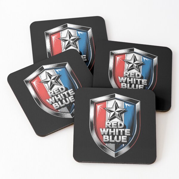Item preview, Red White Blue Chrome Shield Patriotic designed and sold by OldGloryForge.