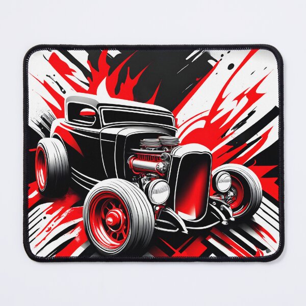 Item preview, Dynamic Red and Black Hot Rod Abstract designed and sold by rgagliardi2017.