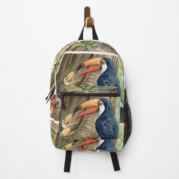 Item preview, Watercolor Toucan Family Tropical Rainforest Art Print designed and sold by BLUESKY11a.