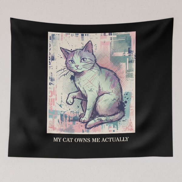 Item preview, My Cat Owns Me Actually designed and sold by The Quiet Thicket.